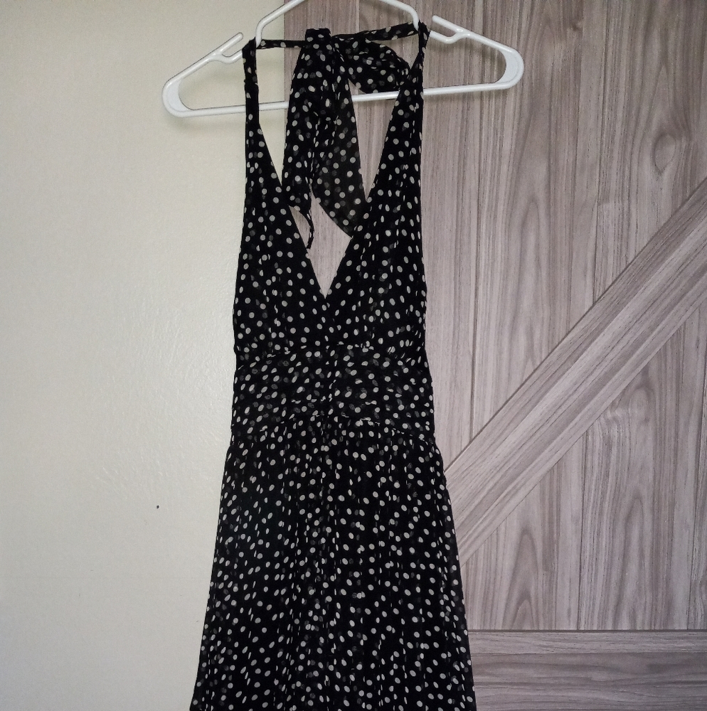 Forever 21 black polka dot dress size M
